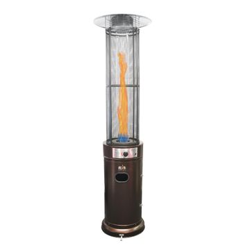 Alva Tall Gas Patio Heater Brown & Silver 15kw