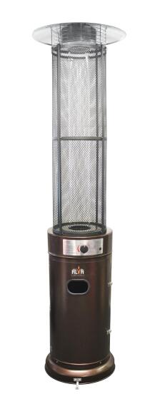 Alva Medium Gas Patio Heater Brown &  Silver 15kw