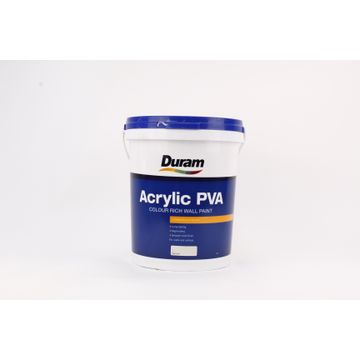 Duram Colour Rich Acrylic PVA Wall Paint Chena White Matt 20L