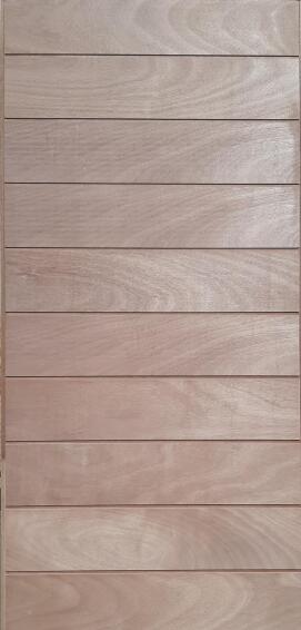 Exterior Door Hard Wood Horizontal Slats 2 Concealed Edges-w813xh2032mm