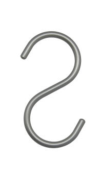 Aluminium hook, spaceo, set of 2, chrome