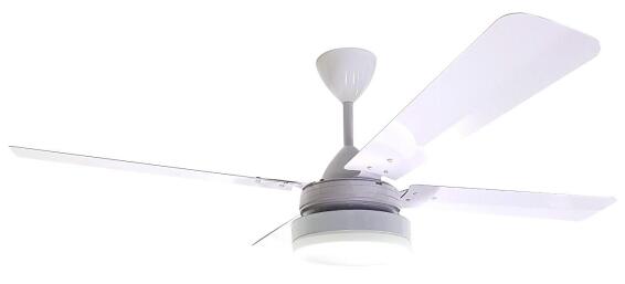SOLENT Ceiling Fan High Breeze 4 Blades 1200MM WHITE LED 