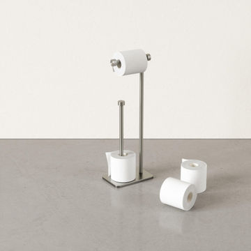 Toilet Paper Holder And Reserve Umbra Cappa Silver 