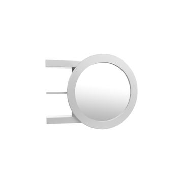 Round slide bathroom mirror cabinet white 71.5 x71.5 x 20cm