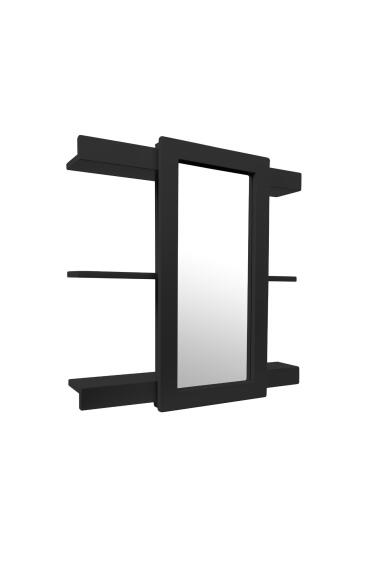 Mirror Cabinet Single Slide Black W70cmXD20cmXH70cm