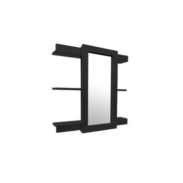 Mirror Cabinet Single Slide Black W70cmXD20cmXH70cm