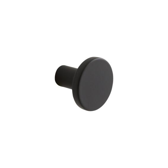 Knob Benny Small Flat Round D25mm Inspire Plain Black Matt 1pc