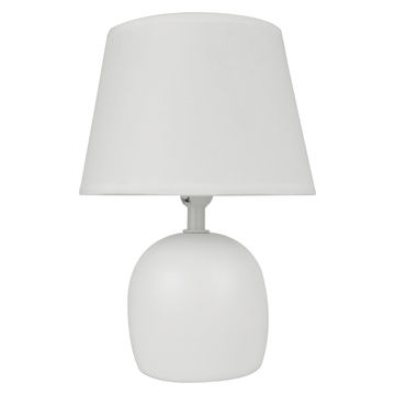 INSPIRE CERAMIC AND FABRIC TABLE LAMP E14 WHITE