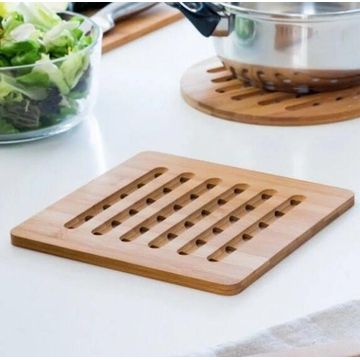 Kitchen Trivet Bamboo Square 20X20X0,8 Cm