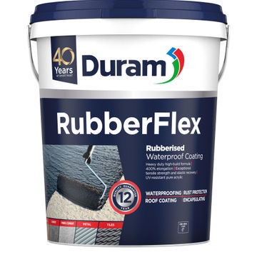 Roof paint waterproofing duram rubberflex 20lt charcoal