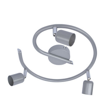 3lit spiral gu10 3x50w iron silver bas
