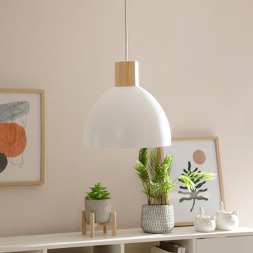 Inspire  venosa pendant light white & wood