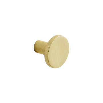 Knob Benny Small Flat Round D25mm Inspire Brass Brushed Matt 1pc