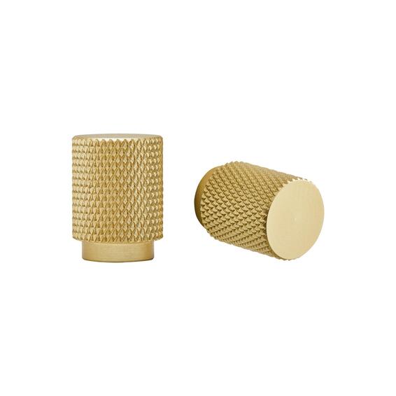 Knob Textured Axel D18 x H 25mm Inspire Brass Brushed Matt 2pc