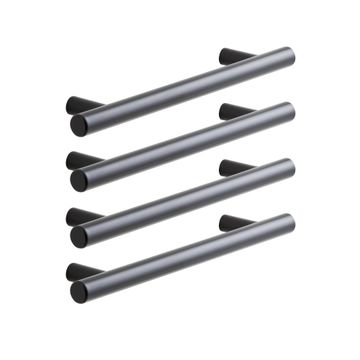 Pull Handle Sara 128 mm Inspire Plain Matt Black 4 pc