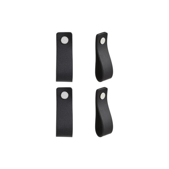 Pull Handle Zack Leather H70 mm Inspire Black 4pc