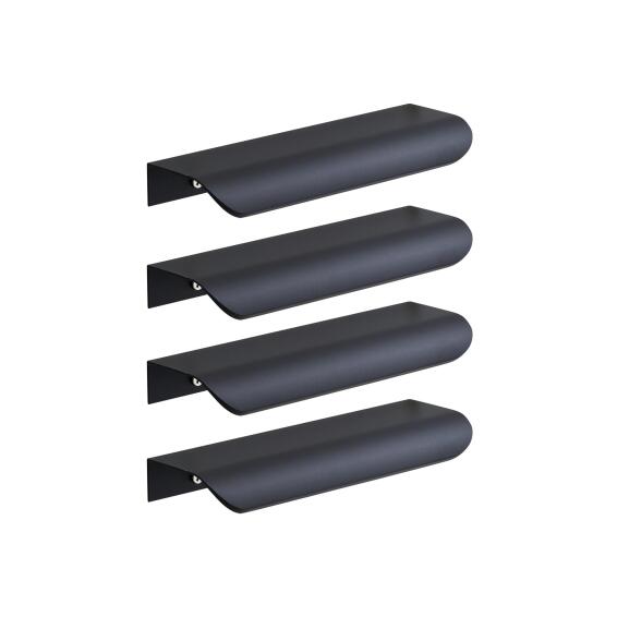 Pull Handle Profile Oslo 96 mm Inspire Plain Matt Black 4 pc 