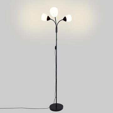 Inspire 3 heads metal floor lamp matt black e27x3