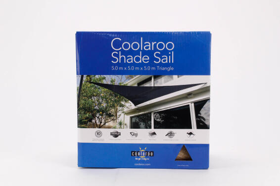 Sail shade tri. coolaroo 5x5x5m d/sand