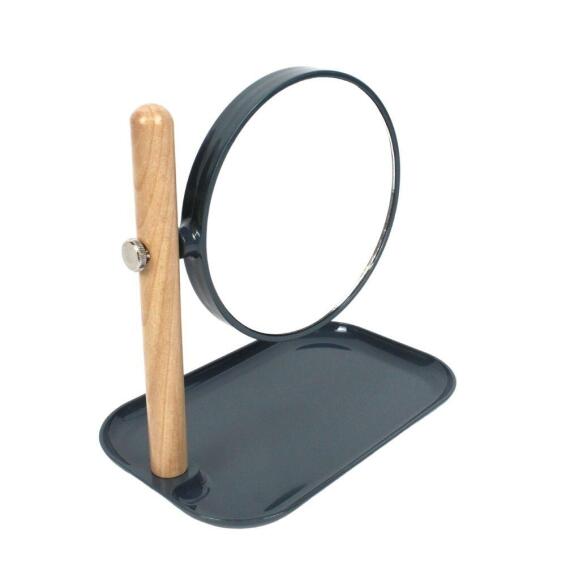 Make Up Mirror Stand With Tray Beech Wood 