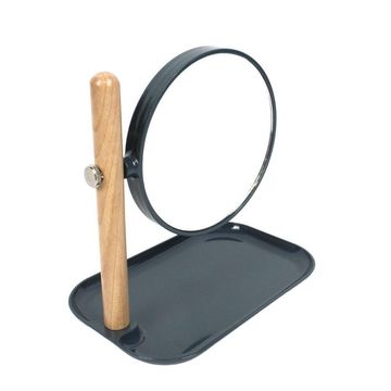 Make Up Mirror Stand With Tray Beech Wood 