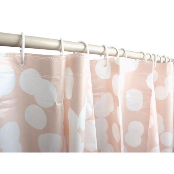 Shower Curtain Pink Drops W180cmxD0.06cmxH180cm