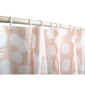 Shower Curtain Pink Drops W180cmxD0.06cmxH180cm