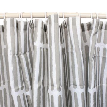 Shower Curtain Beige Stripes W180cmxD0.06cmxH200cm