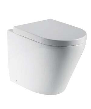 Suspended toilet floor/ wall horizontal w/o tank with toilet seat ceramic Sensea Compacta white 54X36,5X40 cm