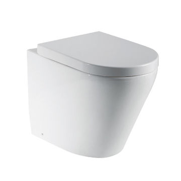 Sensea Compacta Toilet Floor Mounted Ceramic White W43.5cmxD56cmxH42cm (Includes Toilet Seat, Excludes Concealed Cistern And Flush Plate)