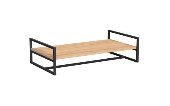 Spaceo Free Standing Frame Basket Metal & Wood D46xh83cm