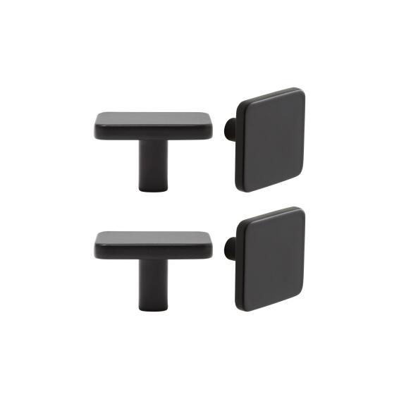 Knob Keo 40mm Inspire Plain Matt Black 4pc 
