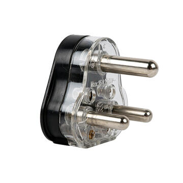 PLUG TOP HOLLOW PIN 16 AMP BLACK