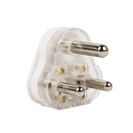 Electricmate 16A Hollow Pin Plug Top White
