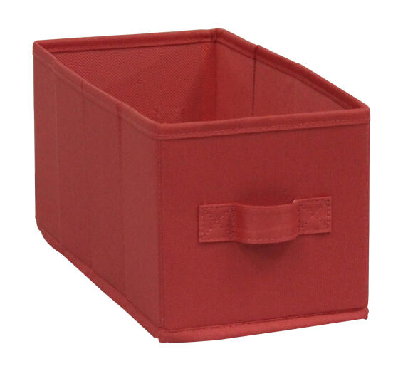 Spaceo kub polyester storage basket coral w15cm x d31cm x h15cm  