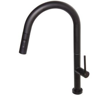 Blutide Kitchen Sink Mixer Tap Neo Pullout Black H43.5Cm Spout Reach 23Cm