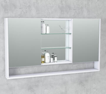 Bathroom Mirror Cabinet Pure White Wall Mount W120CMXD15CMXH75CM