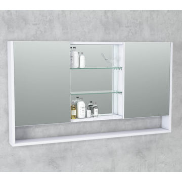 Bathroom Mirror Cabinet Pure White Wall Mount W120CMXD15CMXH75CM