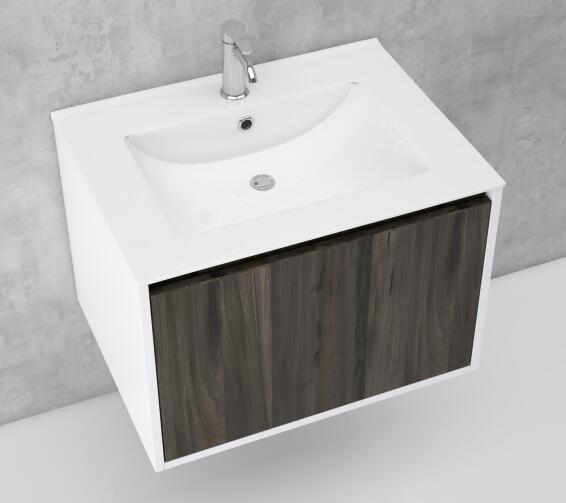 Pacific wall hung bathroom cabinet w61cmxd47cmxh46cm (basin included)