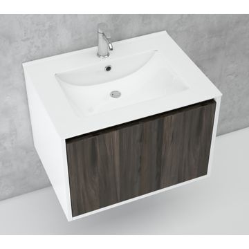 Pacific wall hung bathroom cabinet w61cmxd47cmxh46cm (basin included)