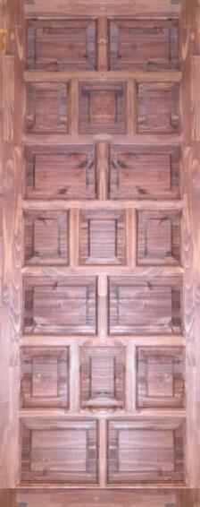 DOOR PINE 17 PANEL STAINED