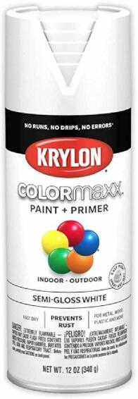 Spray paint KRYLON COLORMAXX semi-gloss white 340ml