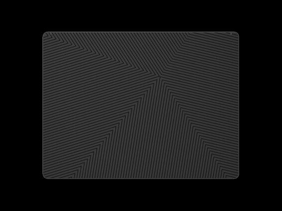 Floor Plate Glossy Utopia Steel Black 100cm x 75cm