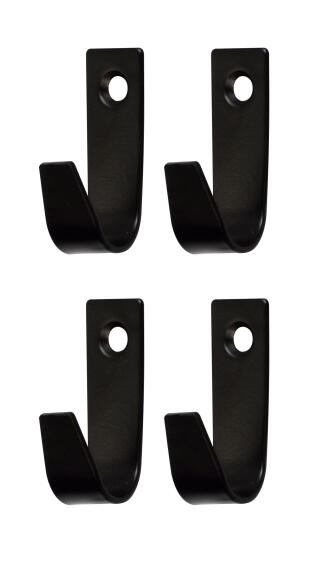 Kitchen Hook Metal 4 Pcs Black
