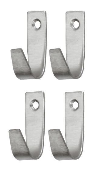 Kitchen Hook Metal 4 Pcs Satin