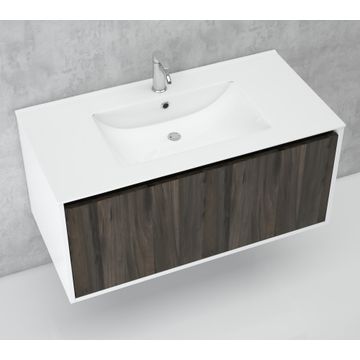 Pacific Bathroom Cabinet Wall Hung W91cmXD47cmXH41cm(Incl Basin)