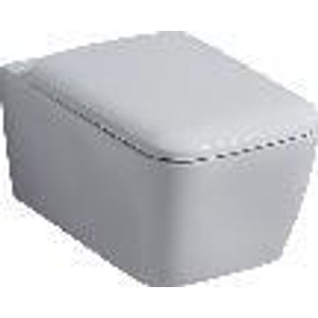 Suspended toilet wall hung WC square rimfree ceramic Geberit Icon white 35X33X54CM