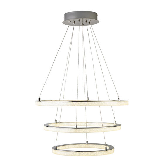 Inspire pendant light led cool white aluminum acrylic chrome shokia