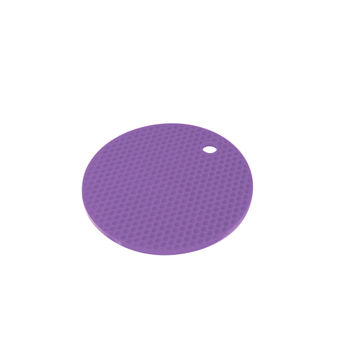 Kitchen Round Lilac Silicone Trivet 17,8 X 0,7Cm