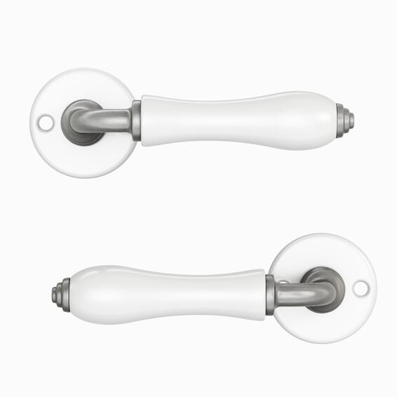 Door handle rose maya nickle matte white